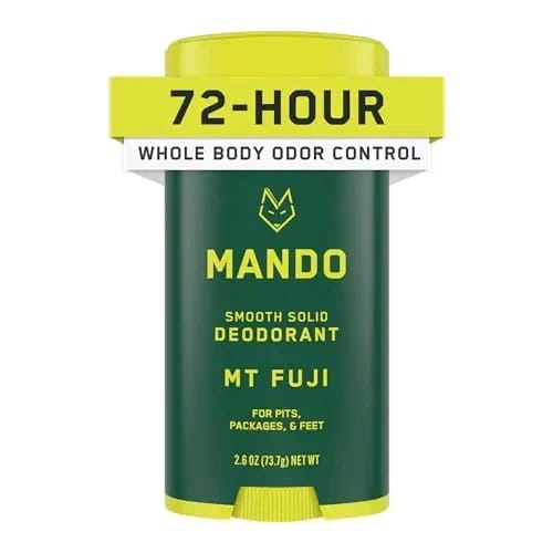 Mando Whole Body Deodorant For Men – Smooth Solid Stick – 72 Hour Odor Control – Aluminum Free, Baking Soda Free, Skin Safe